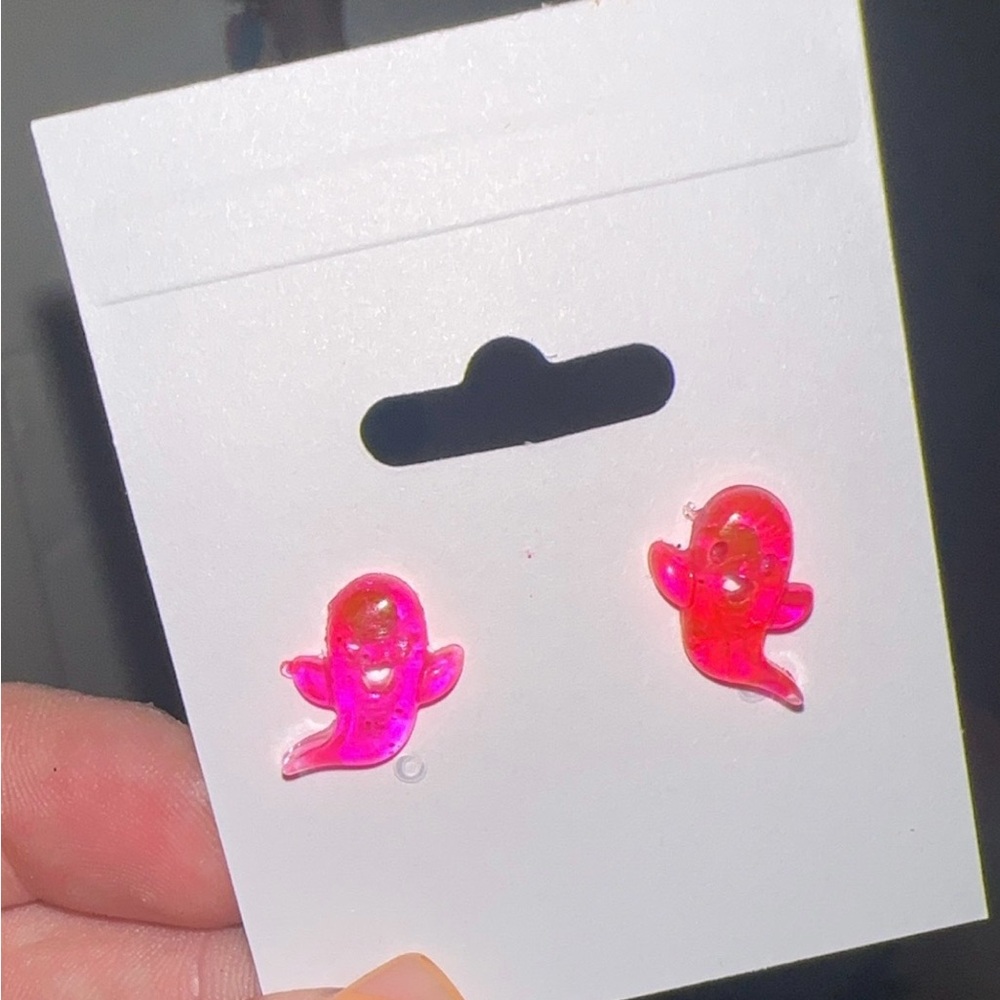 Pink Ghost Earrings